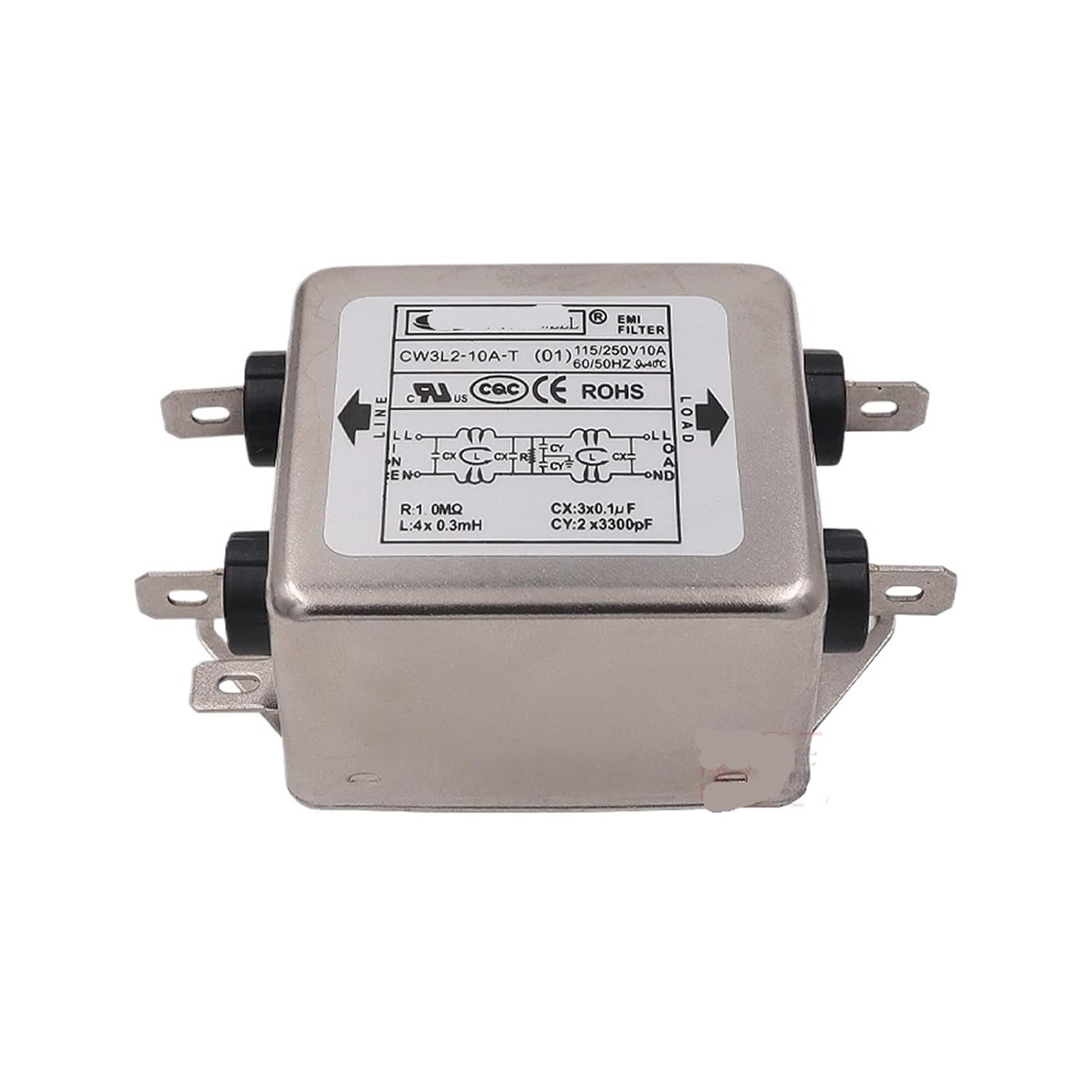 CW3L2 01 Power Filter 10A Anti-Interference Single-Phase AC Purification S(CW3L2-6A -T -01 6A Dual Stage)