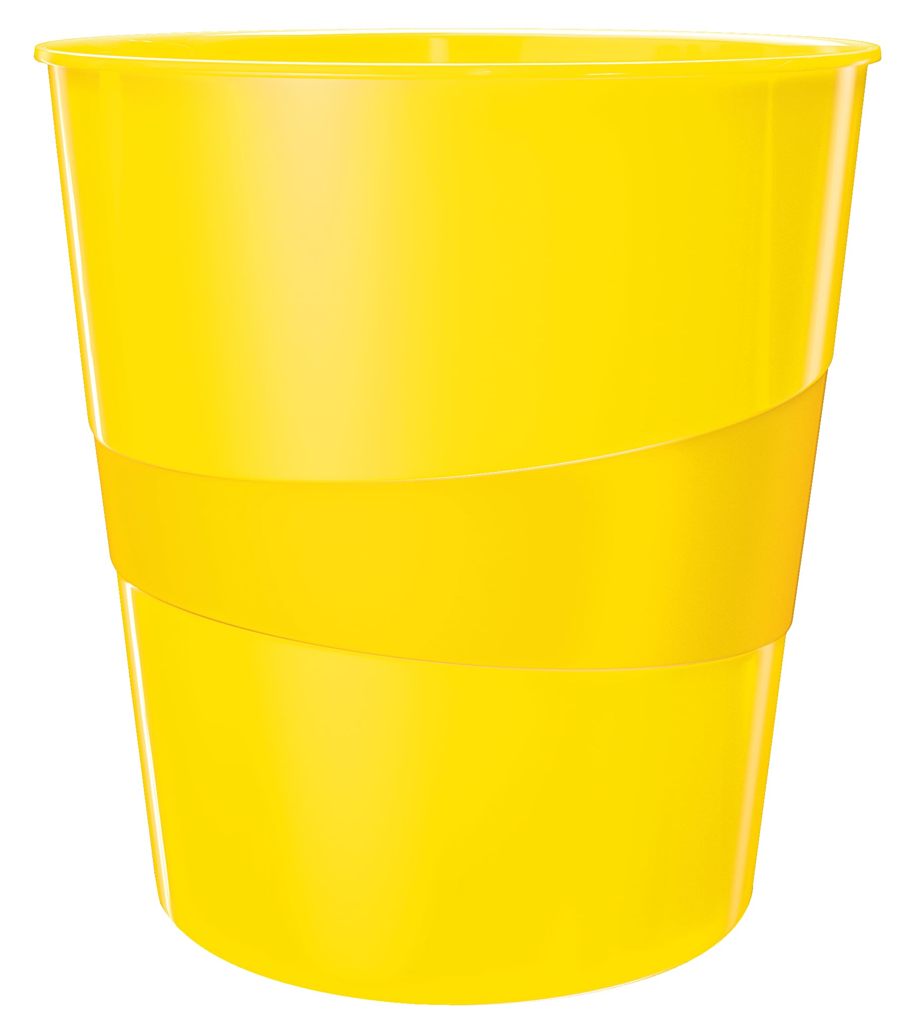 Leitz Wow 52781016 Lot de 6 corbeilles à papier en plastique Jaune 15 l