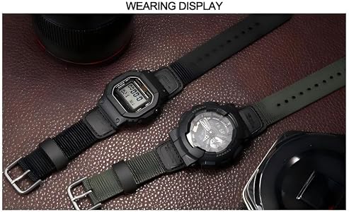 Amazon.com: XBHSW Nylon Leather Watch Strap Compatible with Casio