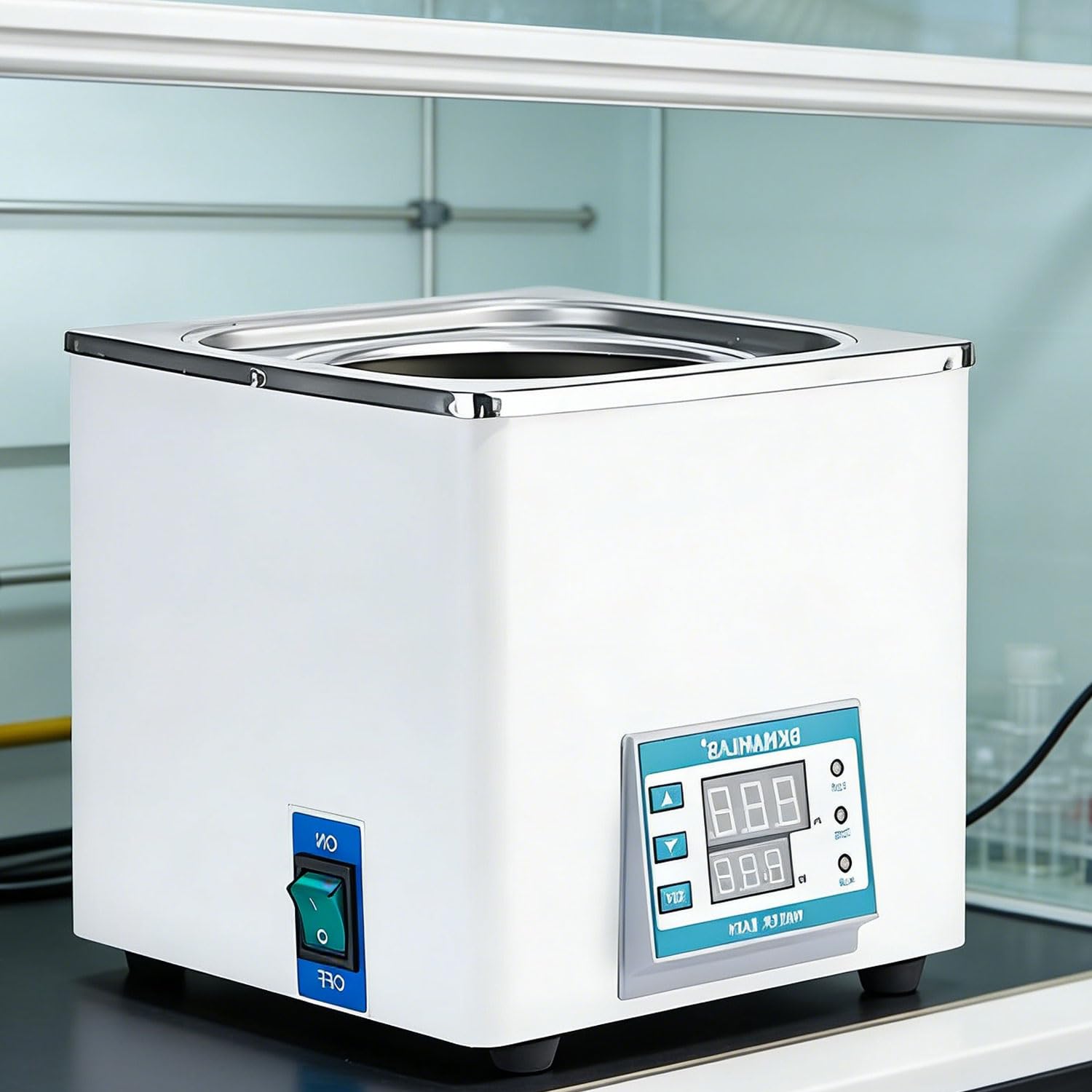 Baño María de laboratorio de 3 L, baño María de acero inoxidable de un solo orificio de 300 W, baño María eléctrico de laboratorio con pantalla digital, baño María termostático anticombustión en seco