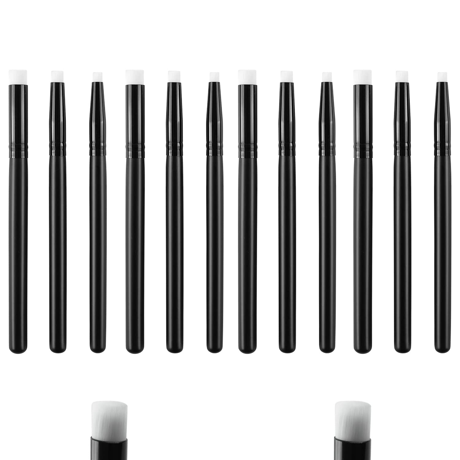 OTCRAFT 12PCS Mini Ink Paints Mixing Blending Brush Blending ToolsHead Smooth Blending Ink Painting Small Brushes Hand Tools for DIY Scrapbooking Paper Cards Making
