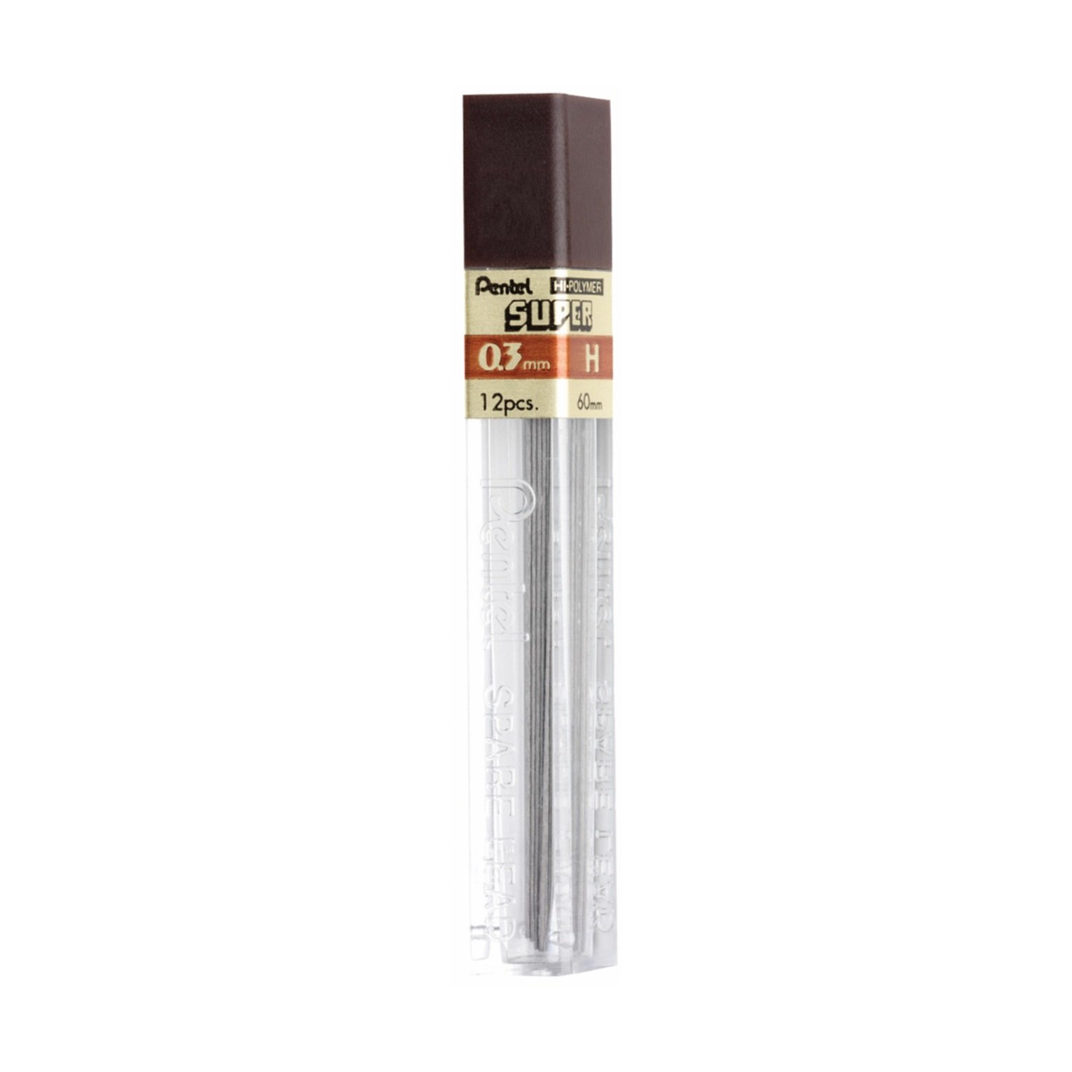 Pentel Super Hi-Polymer 0.3 mm Extra-Fine Piombo 12/PK