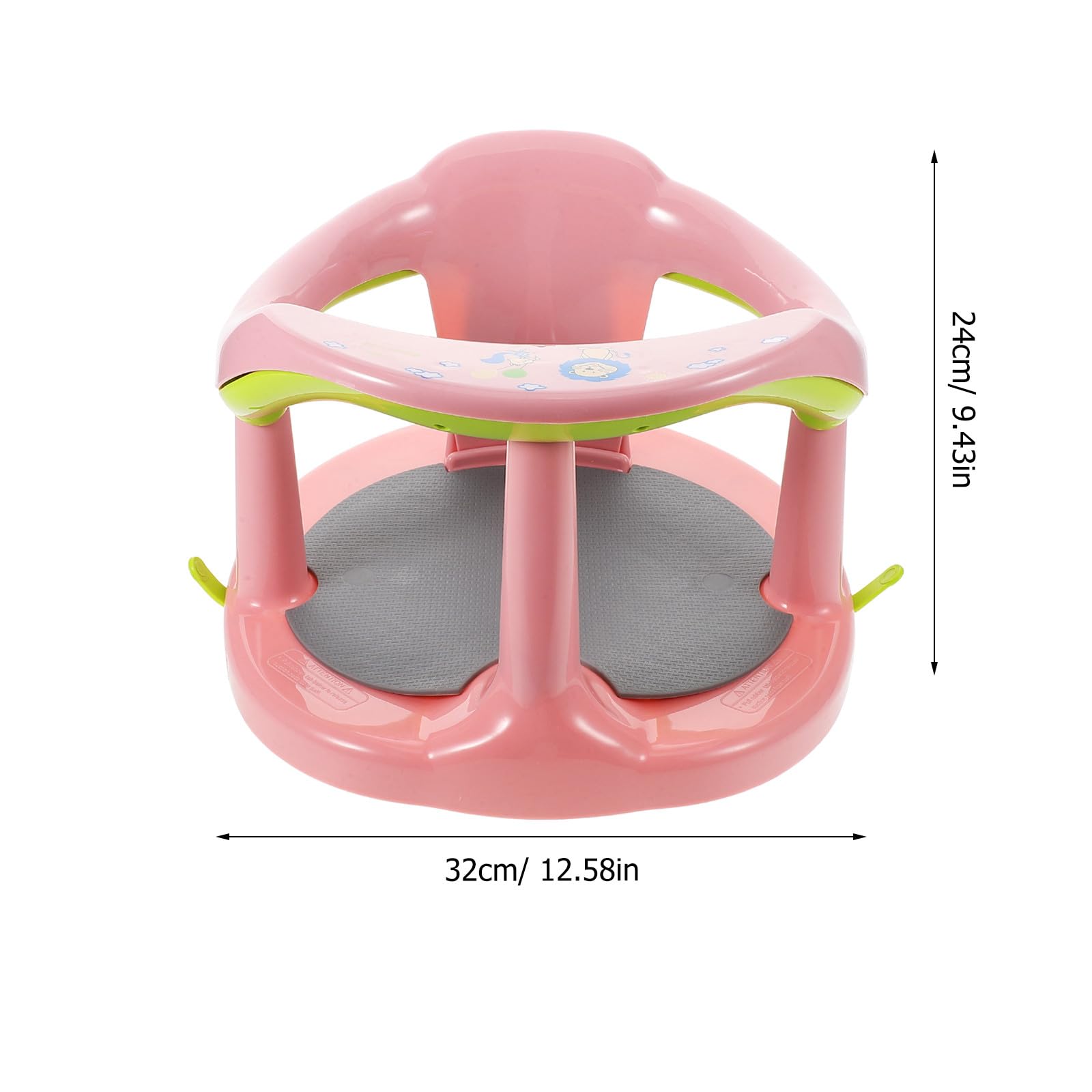 Mipcase Asiento de Baño para Bebés Rosa Antideslizante Material Pp y Tpr, Fácil de Transportar y Almacenar para Recién Nacidos E Infantes