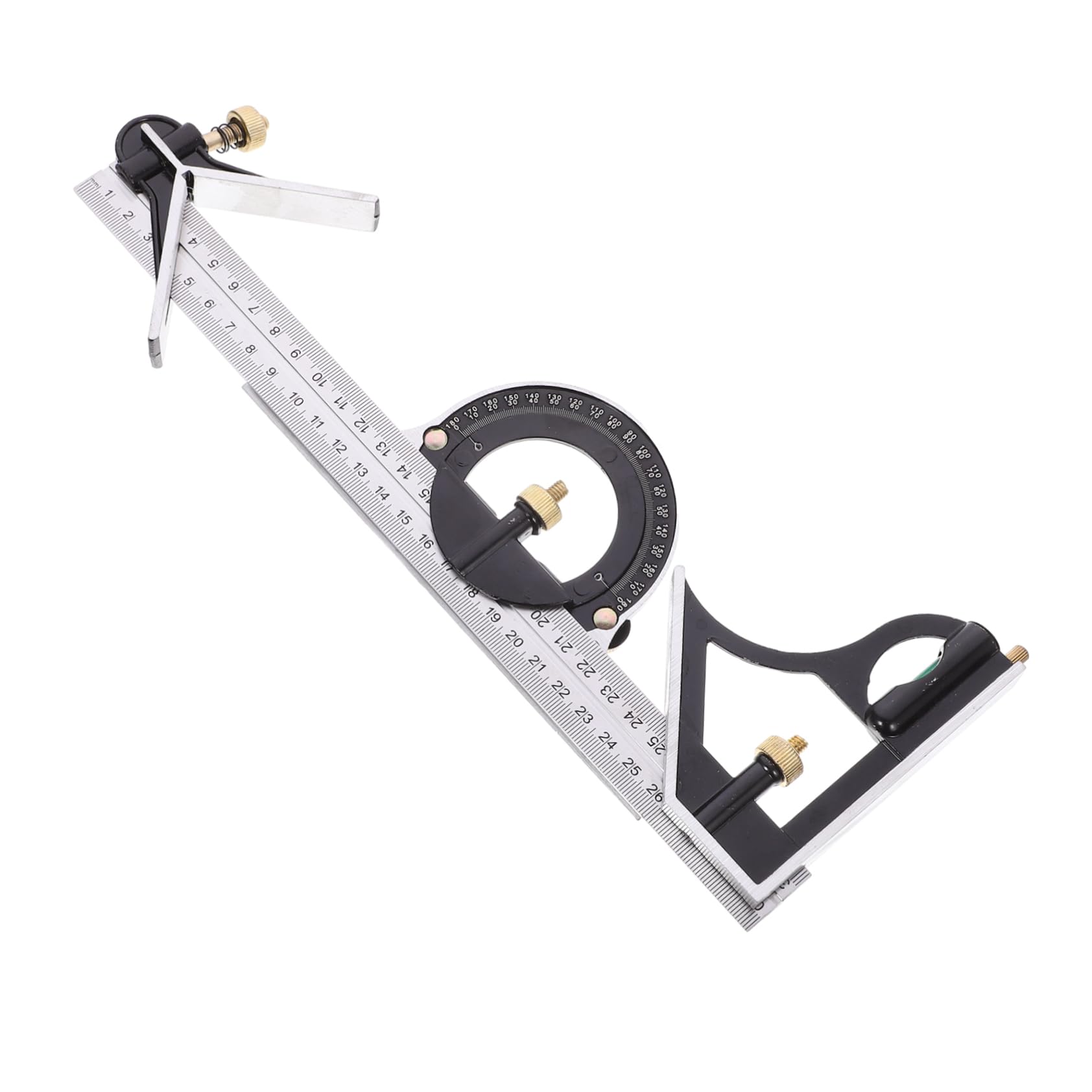 FOYTOKI Multi-Purpose Measuring Ruler Set Combination Ruler Angles Steel for School Office Home