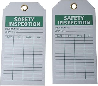 Safety Inspection,Safety Inspection Tag, Pk 100 Cardstock 5 3/4 in Height 3 in Width-2040011668