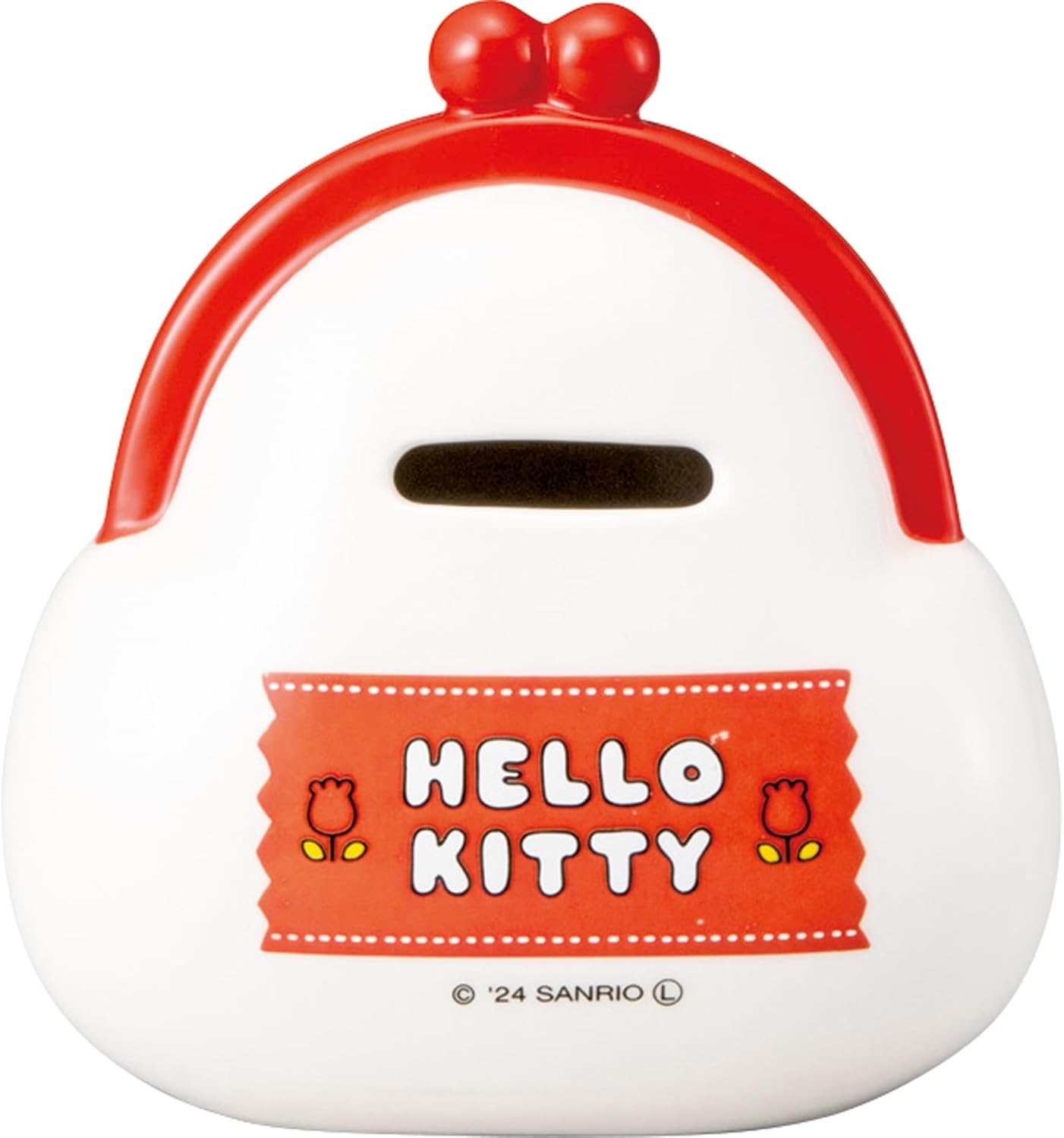 Sanrio SAN4563-1 Hello Kitty Coin Bank, Wallet, Approx. 4.3 x 2.4 inches (11 x 6 cm), Characters Stationery, Kitty Goods, Miscellaneous Goods, White