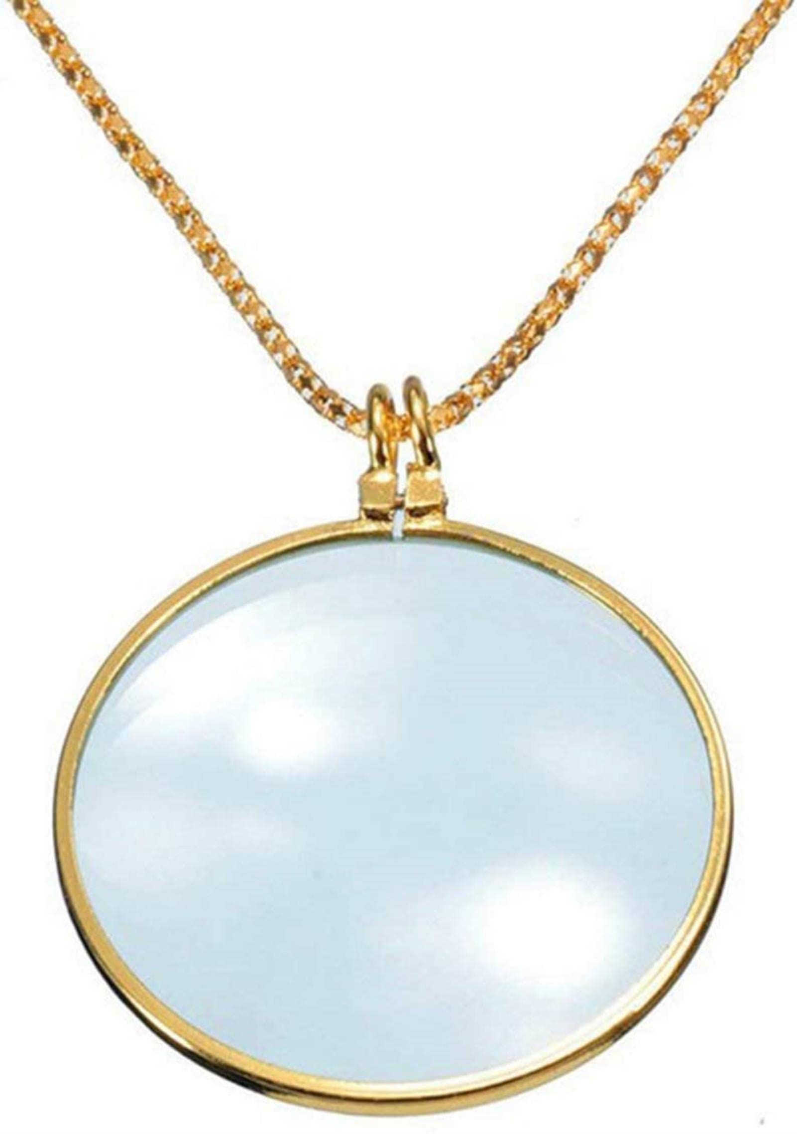 Collana monocolo Decorativa con Lente d'Ingrandimento 6X Collana a Catena con Pendente a Lente d'Ingrandimento per Donna *Oro