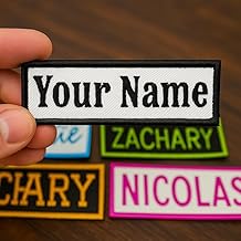 Name tag Patches, Embroidered Chef Apron with Custom Name a Great Gift, Funny Cartoon Patch, Embroidered Iron on Patches, Cute Patch for Backpacks, Gym Bags