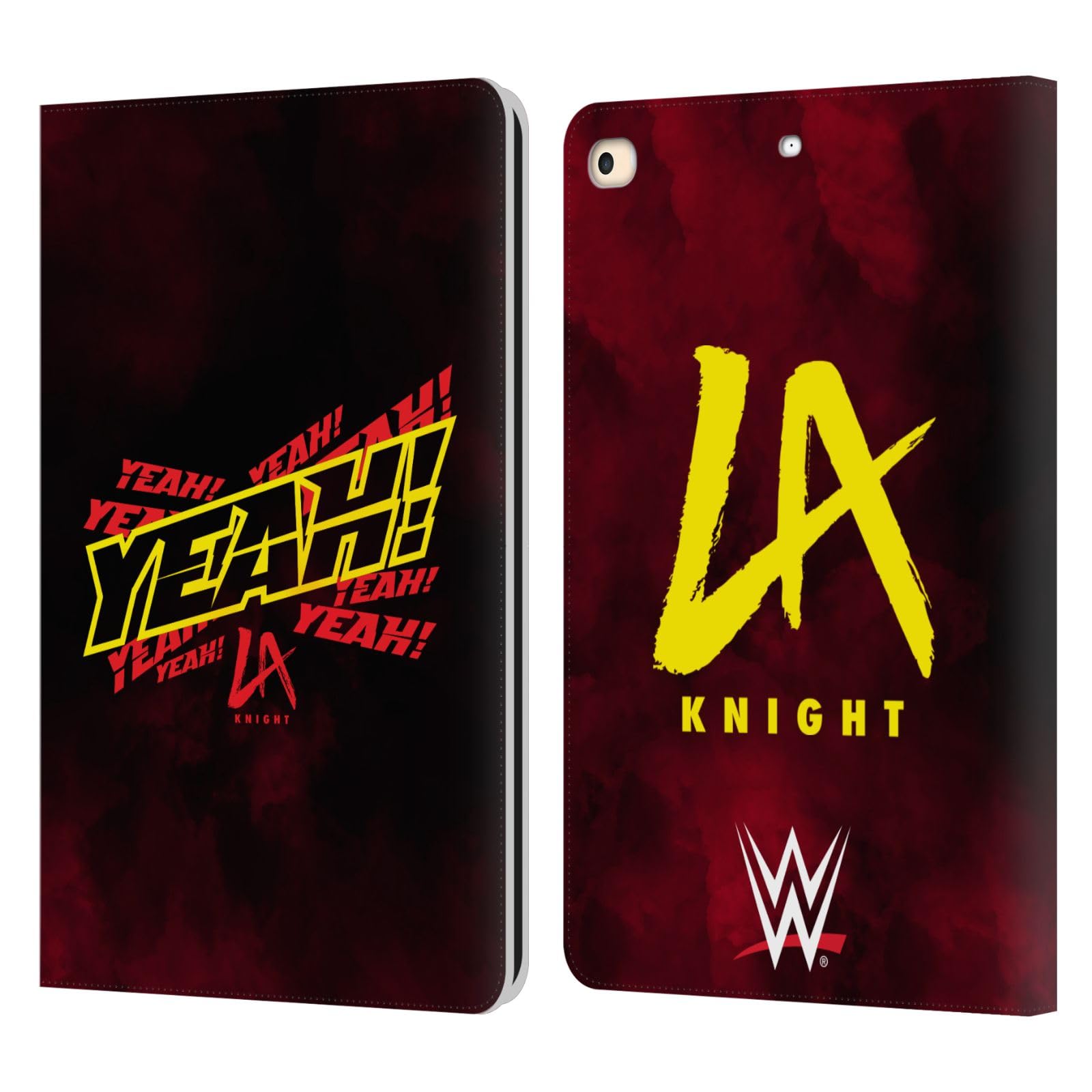 Head Case Designs Officially Licensed WWE Yeah! LA Knight Leather Book Wallet Case Cover Compatible with Apple iPad 9.7 2017 / iPad 9.7 2018