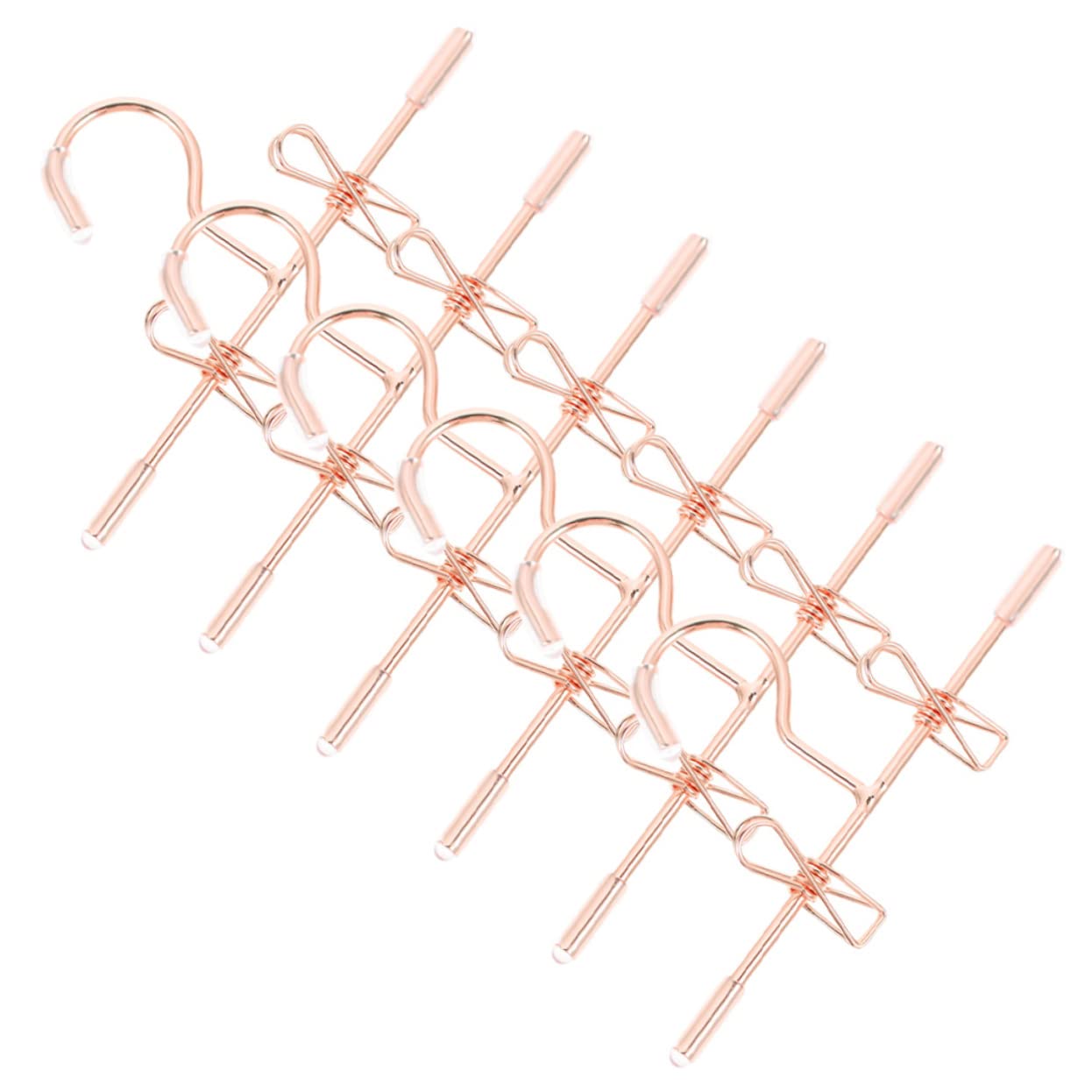 ULTECHNOVO Mini Perchas para Ropa De Muñecas De Rosa Dorado Perchas Miniatura para Almacenamiento De Ropa De Muñecas Bjd 6 Piezas X 5