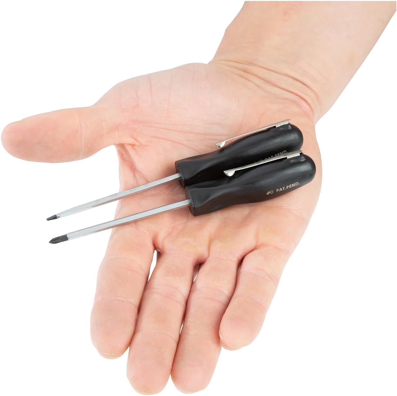 OEMTOOLS 22590 2 Piece Pocket Screwdriver Set, Mini Screwdriver Set, 2 Piece Set with Small Flathead Screwdriver and Phillips Head Screwdriver