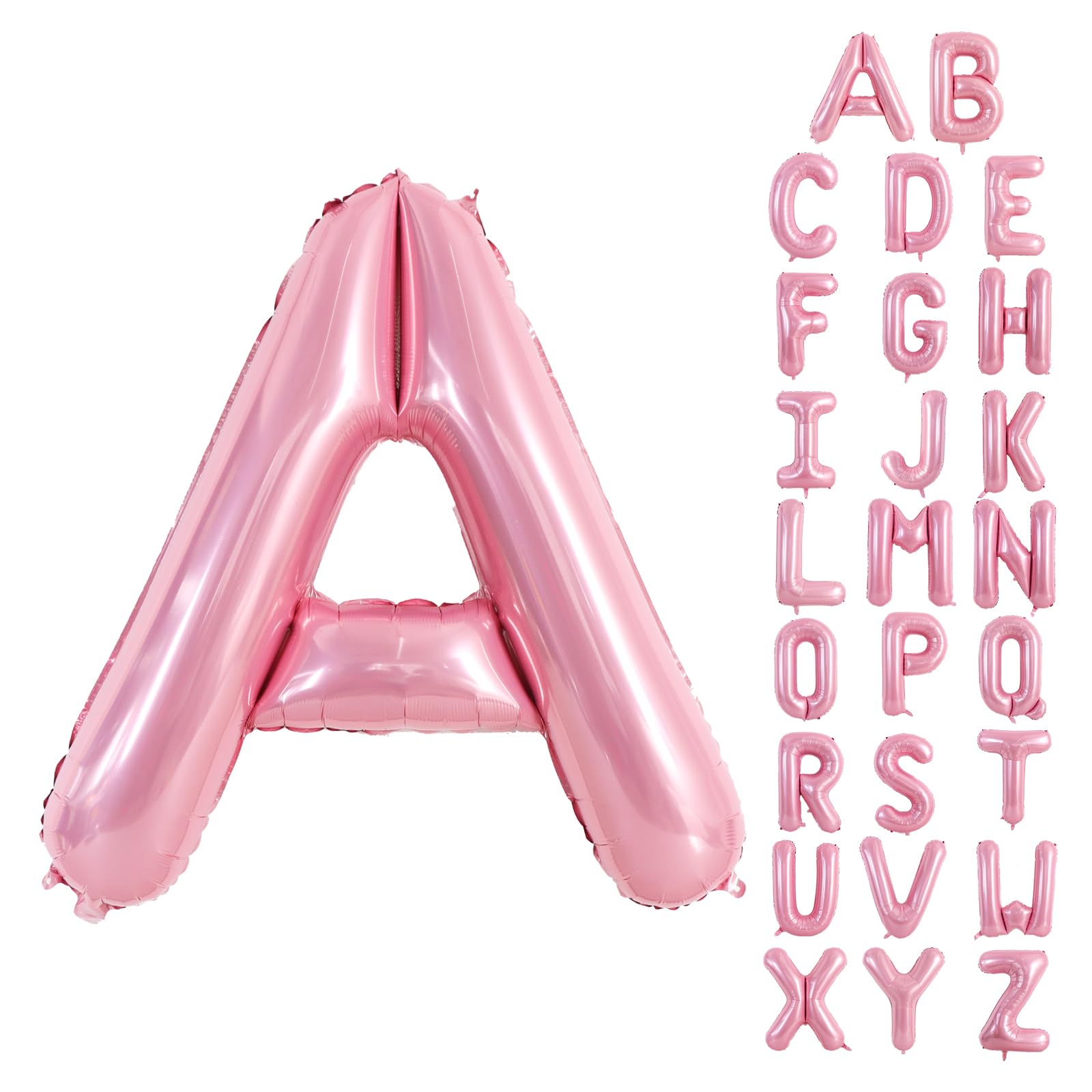 TONIFUL 40 Inch Large Pink Letter A Balloons Giant Foil Mylar Alphabet Balloon for Birthday Party Anniversary Baby Shower Wedding Supplies Decorations