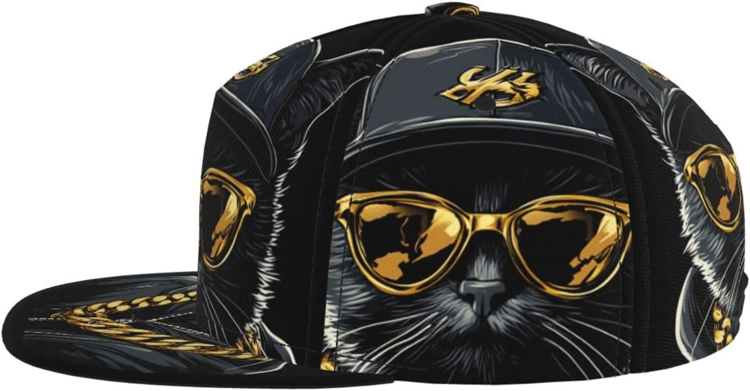 Baseball Cap Christmas Flat Brim Snapback Hat Men Women Hip Hop Cap Adjustable Trucker Hat for Adult Unisex - Image 3