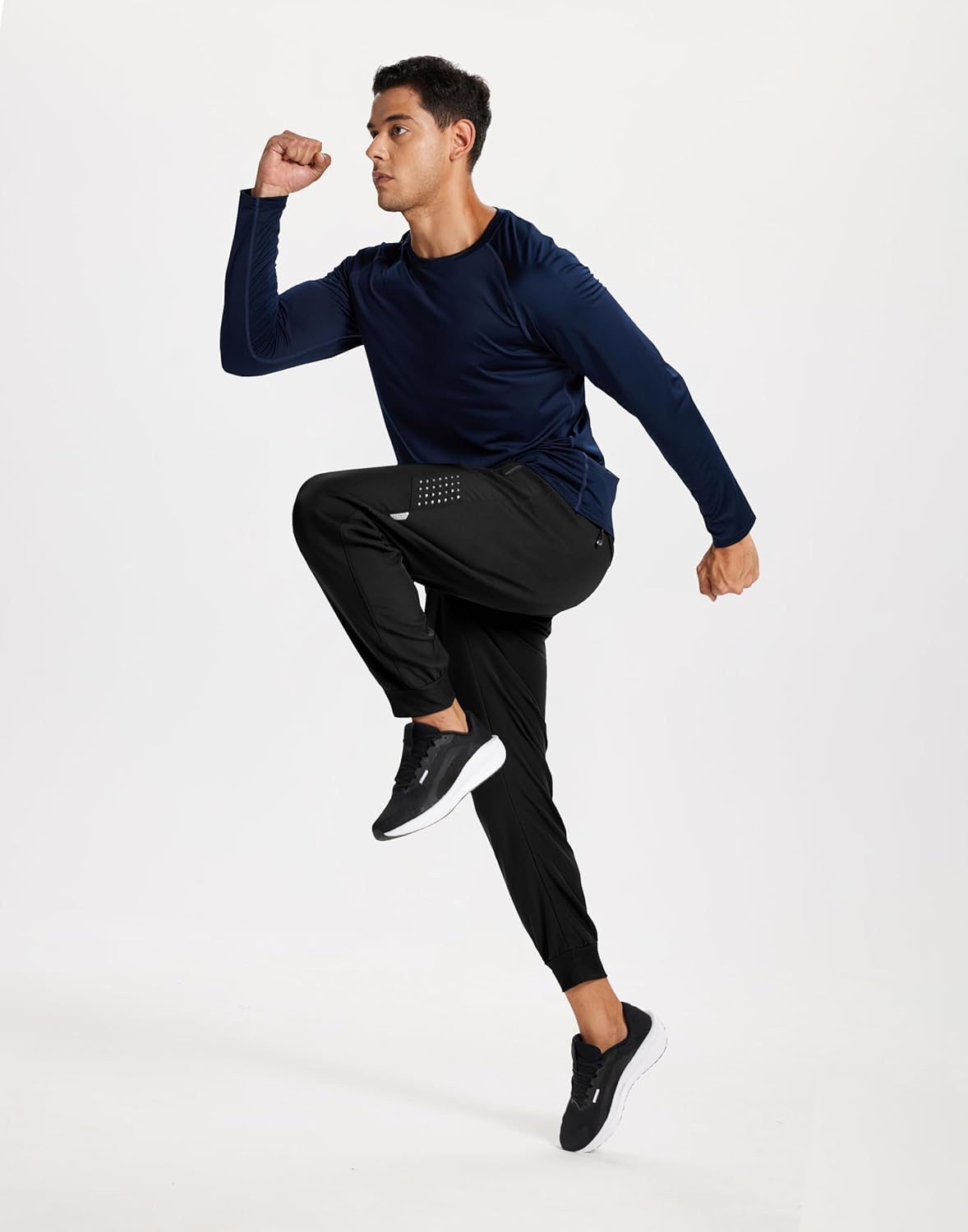 Men's Fleece Joggers Athletic Winter Warm Sweatpants Workout Gym Running Active Track Pants - Image 6