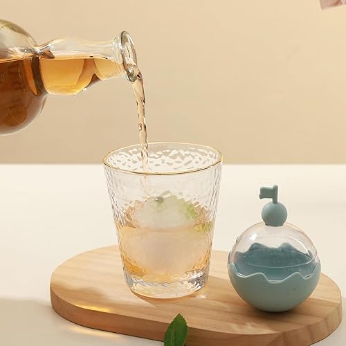 Miniatura 6 de Moldes de hielo en forma de esfera  Molde de bola de hielo para whisky de 3.5 pulgadas  Molde de silicona para congelar bolas de hielo grandes y