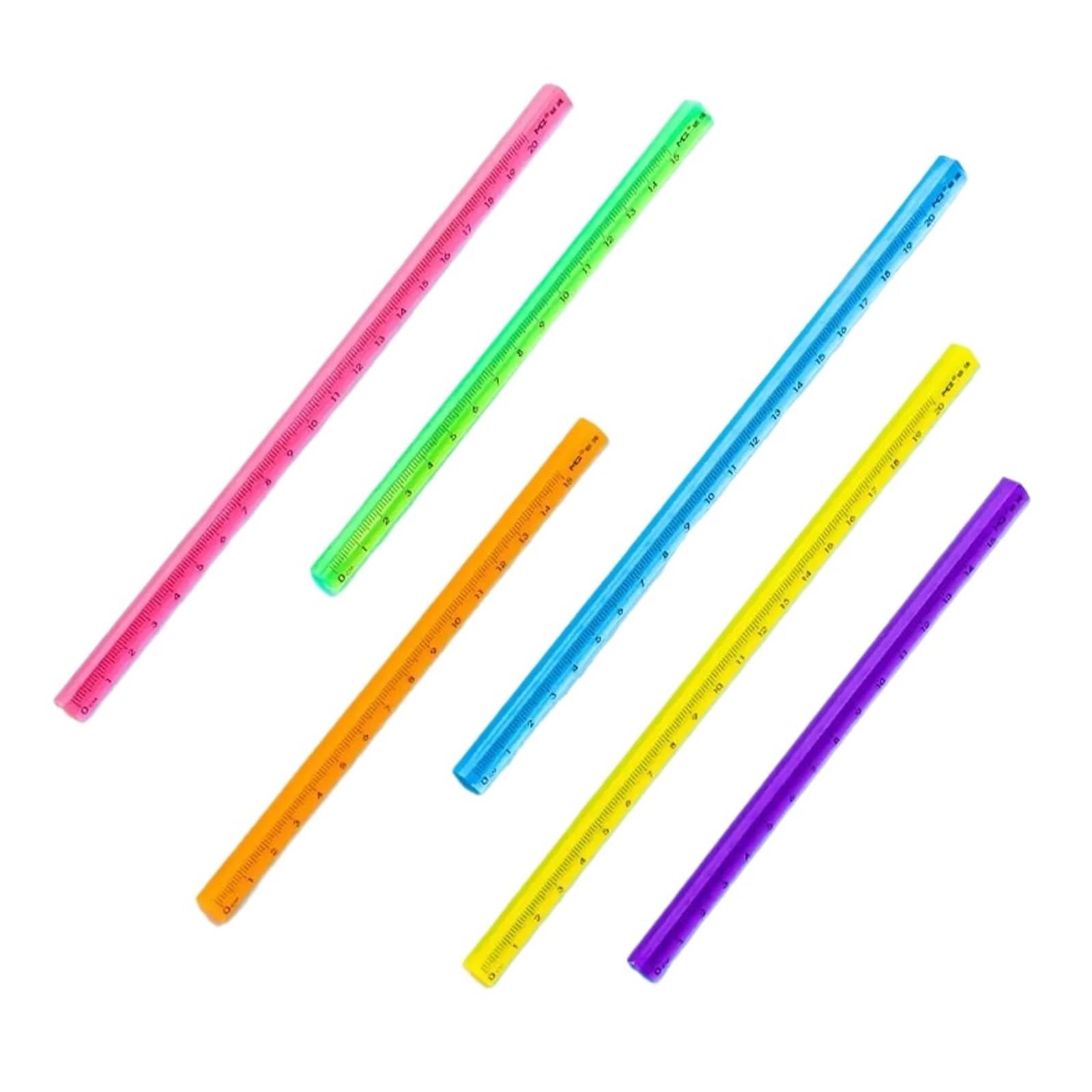 Aywtiun 20Cm-Random Color Architectural Scale Ruler 5Pcs Acrylic Students Creative Stationery 15/20Cm Scale Ruler Triangle Drawing(20Cm-Random Color)