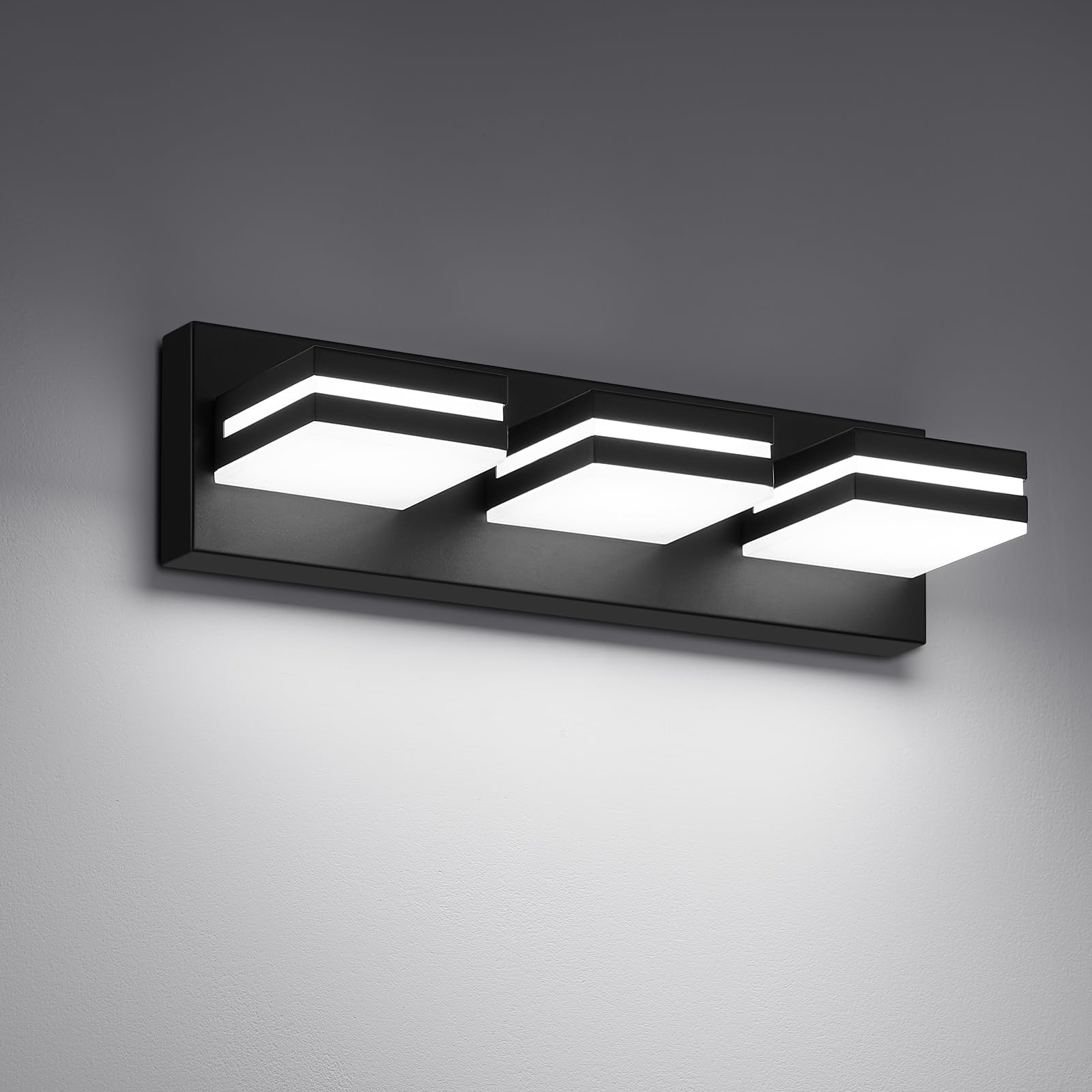 JZEKVN 3-Light Black Bathroom Light