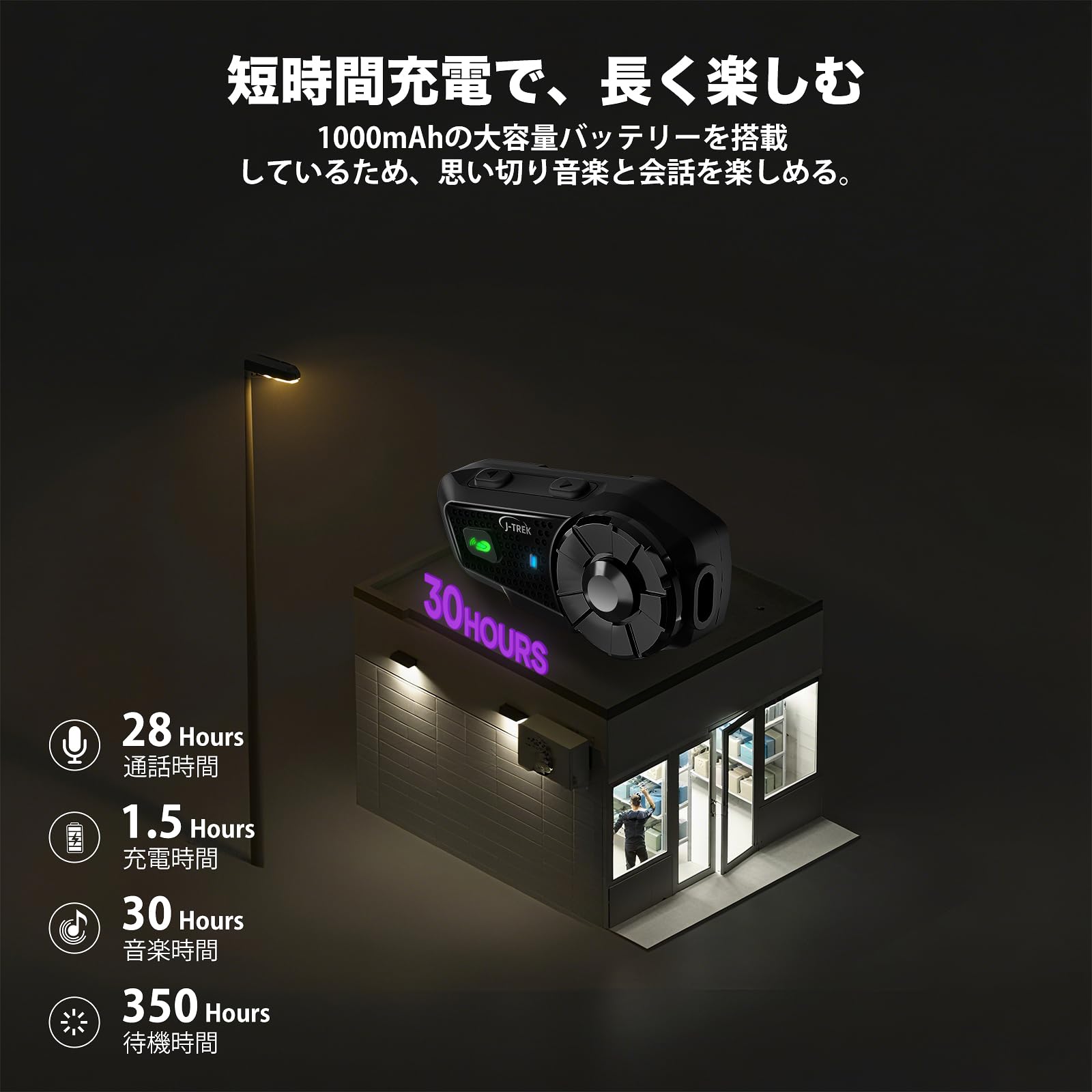 Amazon.co.jp: J-TREK バイク インカム JX03 バイク用インカム