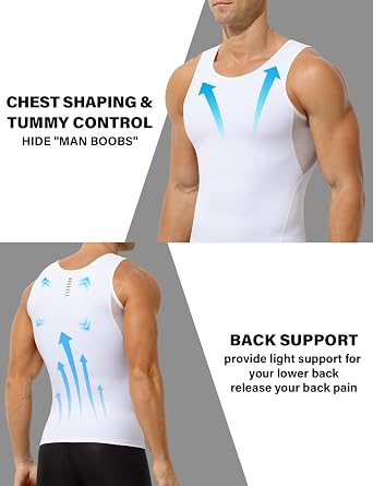 Mens Compression Shirts Body Shaper Tummy Control Tank Top