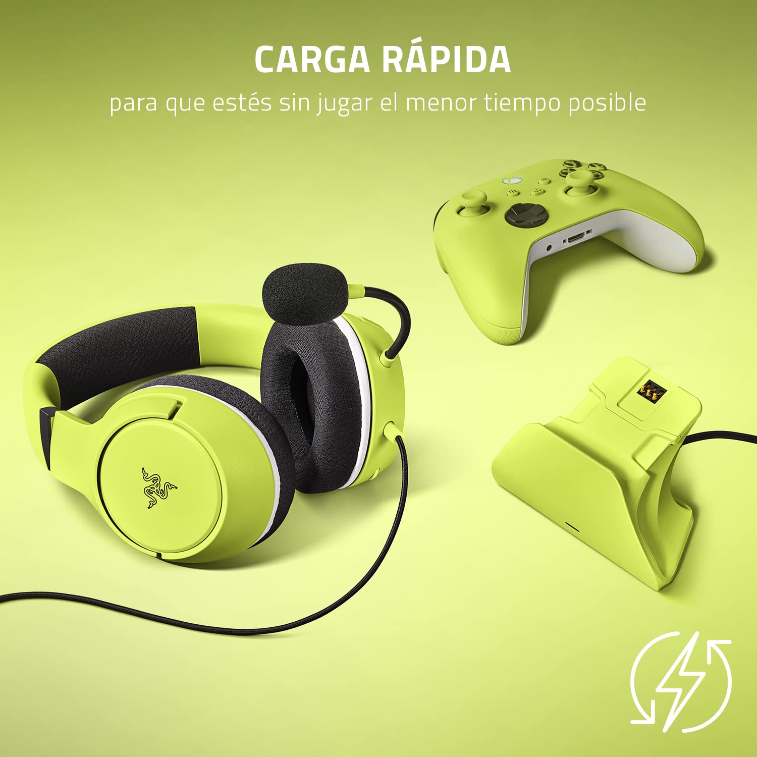 Razer Universal Quick Charging Stand (Pulse Red) - Soporte de carga rápida para los mandos de Xbox (carga rápida, compatibilidad universal para mandos nuevos y antiguos) Rojo