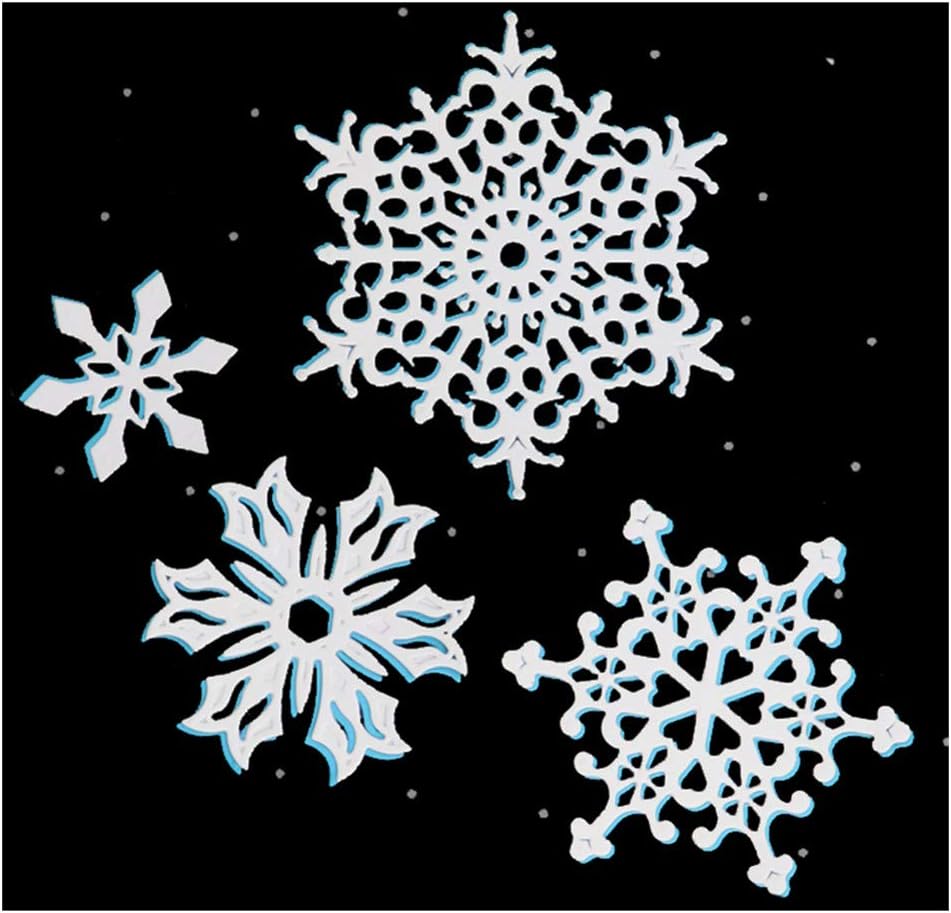 Cutting Dies Snowflake for Scrapbooking Tools Christmas Card Making Decoration (4pcs/Pack Big Snow die cuts)
