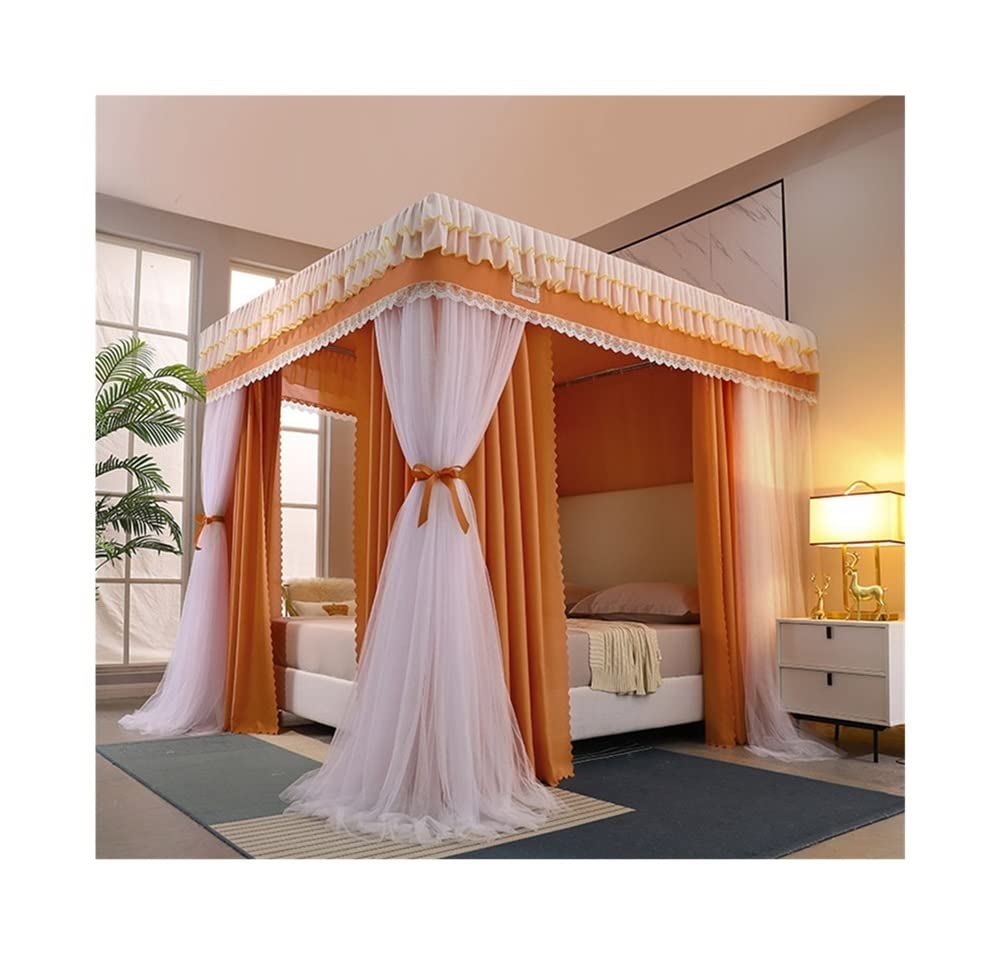 Auvent de lit 2m Style 10 - Rideau moustiquaire occultant et anti-poussière pour grande chambre