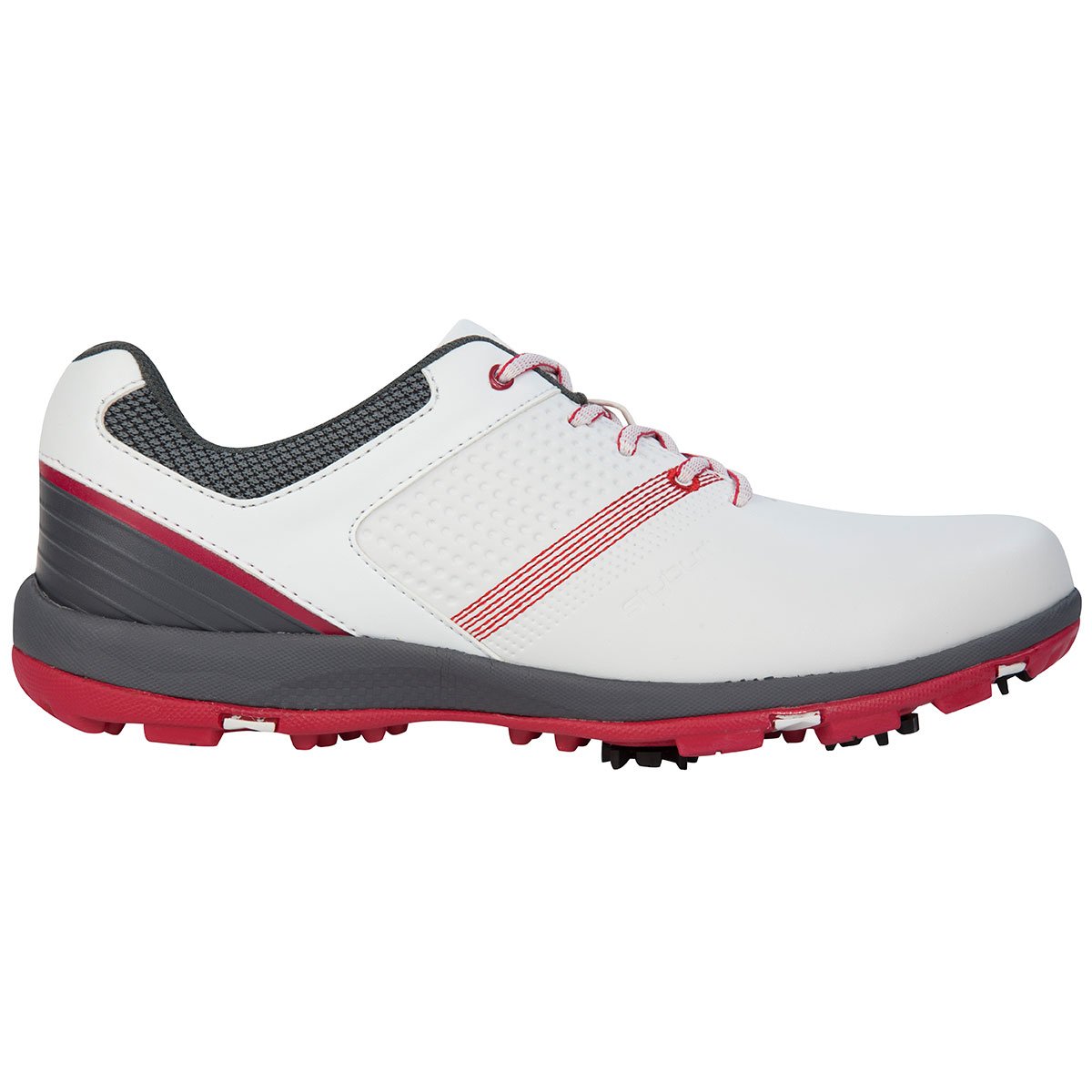 Stuburt 2017 Mens Hydro Sport Golf Shoes - White/Berry - UK 12