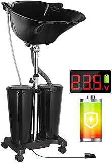 Rechargeable Portable Shampoo Bowl with Charger & Electric Pump, Portable Hair Washing Station with