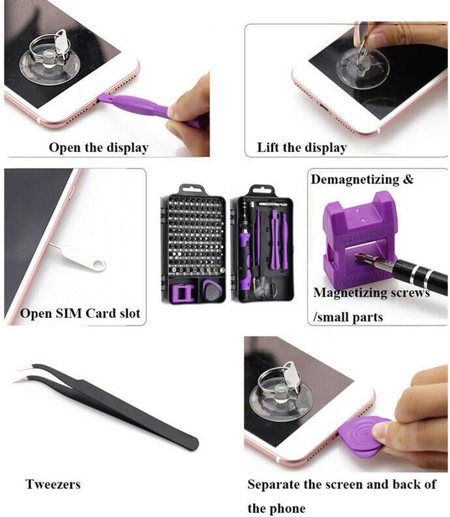 Computer Repair 115 In 1 Magnetic Laptop Screwdriver Watch Repair Screwdriver Hardware Tool Set