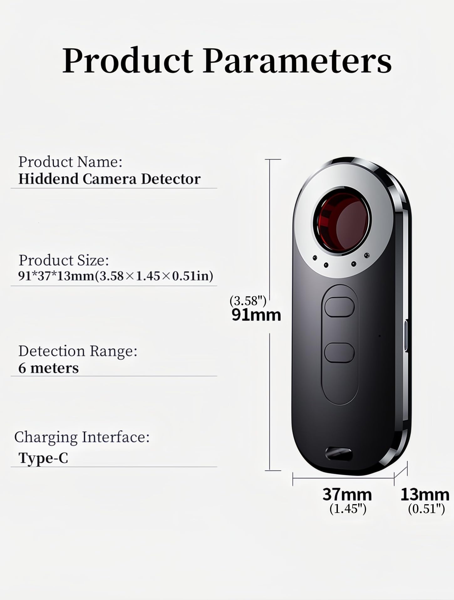 4-Pack versteckter Kamera-Detektor Verhindern Spy Detector Kamera Finder GPS Anti-Sneak Anti-Monitoring Scan Tracker Privacy Protector für Büro Badezimmer