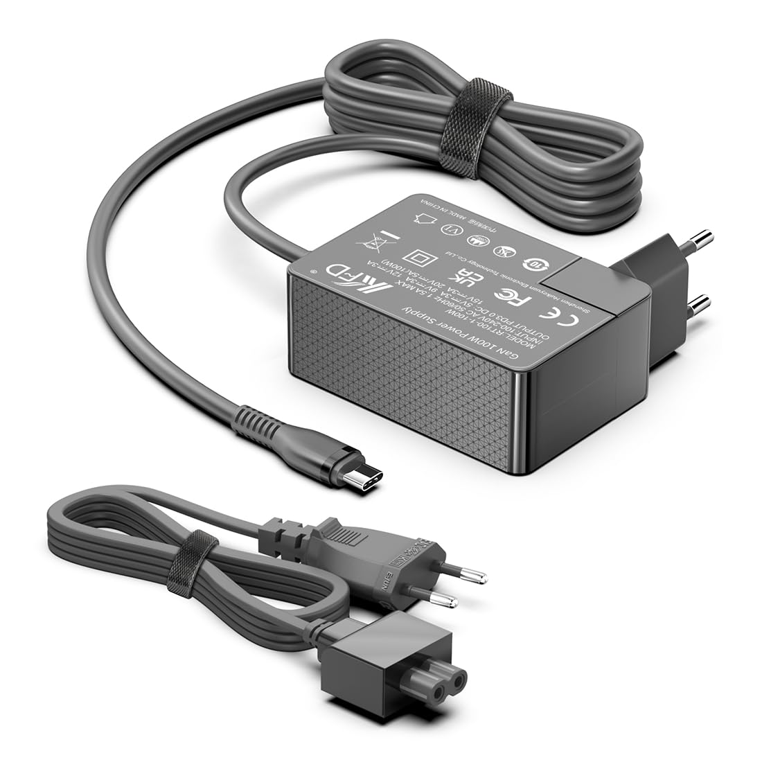 KFD Cargador USB C de 100 W, cargador rápido PD para drones DJI – Compatible con Mavic 3 Serie, Air 3, Mini, RC Pro Plus, N1 Remote, Avata, Goggles 2, V Mount batería cable de carga