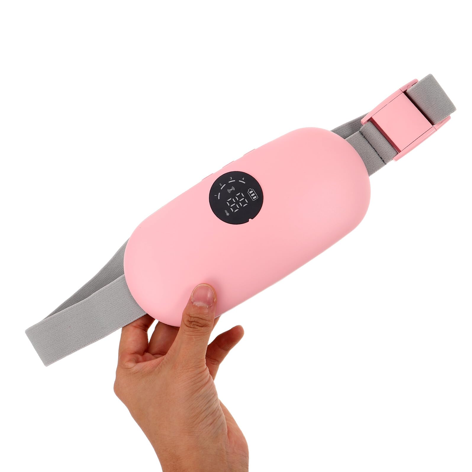 Hemobllo Cinturón Térmico Menstrual Recargable Con Calor Rápido y Masaje Vibratorio Para Cólicos, Soporte Portátil Para Abdomen y Espalda Durante El Período Para Mujeres