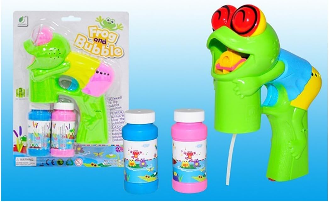 Novelty GREEN FROG Bubble machine with Sound, 2 Bubble