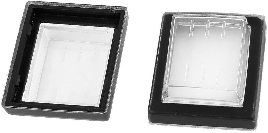 uxcell 2 Pcs Clear Black Silicone Waterproof Rocker Switch Protect Cover Rectangle Cap
