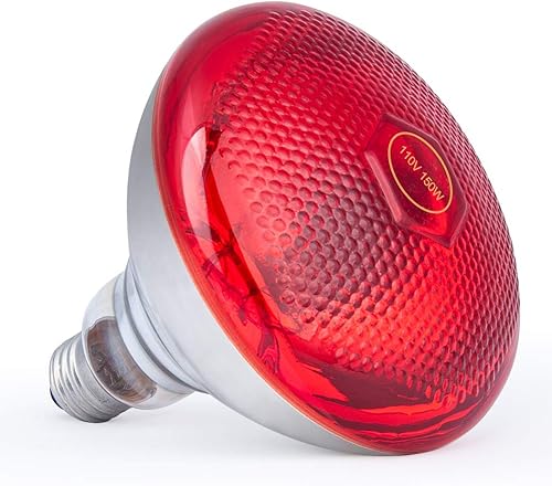 Bombilla de terapia de luz infrarroja de 150 W actualizada, bombilla de terapia de luz roja, bombilla infrarroja lámpara de calor, compatible con
