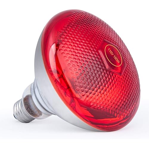 Updated 150W Near Infrared Light Bulb Red Light Device,Red Heat Lamp, Fit Standard E26/E27 Socket,110V