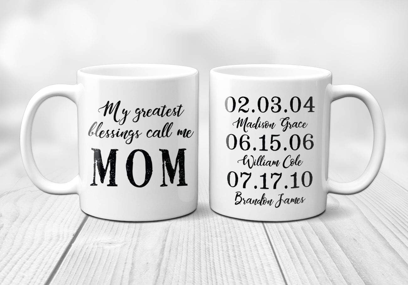 Custom Mother Mug with Children Names and Date of Birth | Gift For Mom | Gift For Her | Mother Present | Mothers Day Gift | Mother Birthday Gift | Unique Mom Gift | Mother Gift from Daughter