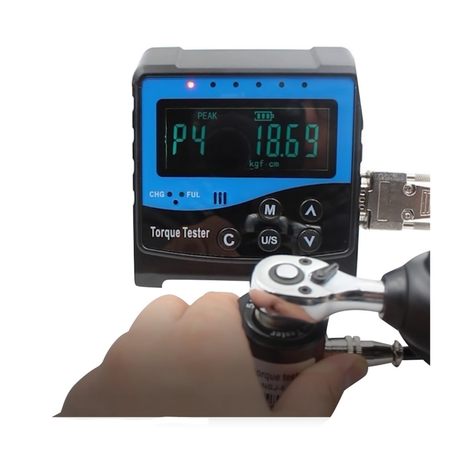 GQNBLVHZUPDM Digital Torque Meter ANSJ-5 Protable Torque Wrench Tester Calibrate 1% AdapterTightening Bolts and Fasteners