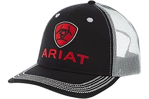 Ariat Men's Black, Red, Gray Mesh Hat