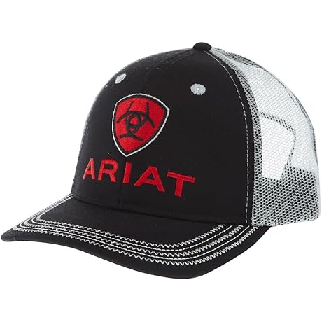 Ariat Men's Black, Red, Gray Mesh Hat