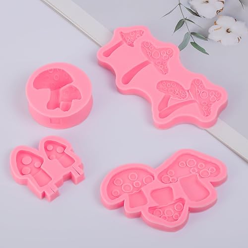 Miniatura 5 de ICNYEKl Molde de silicona de hongos para decoración de pasteles, moldes para fondant, para fiestas temáticas de bosque, baby showers, decoración de