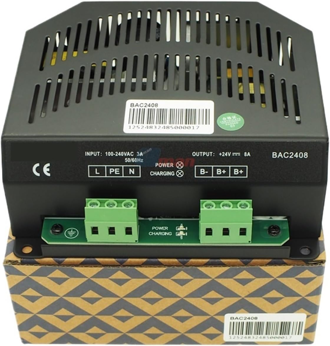 1pcs BAC2408 24V 8A Floating Charge Of Diesel Generator Set Two-Stage Charge