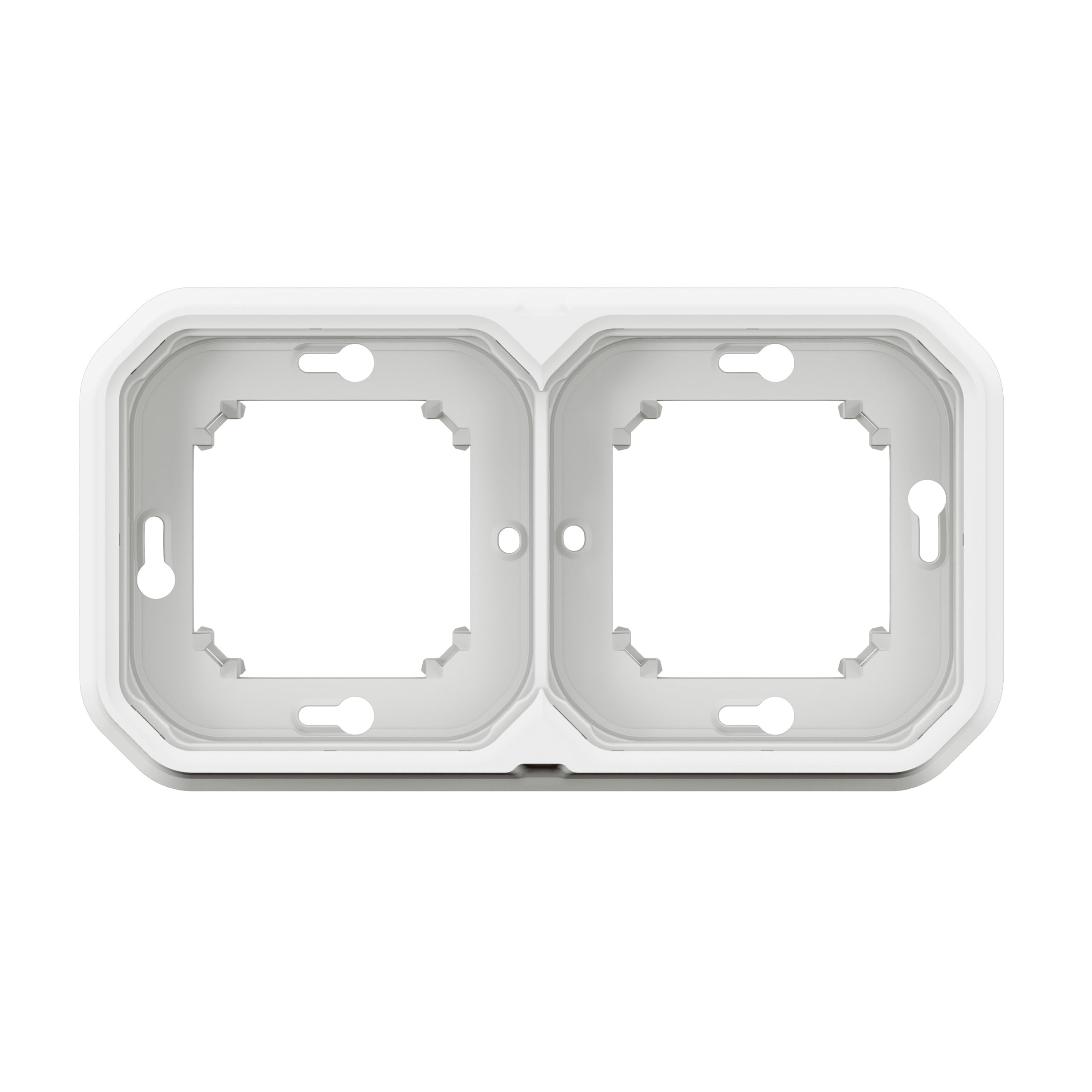 Legrand Plexo Plaque d'Encastrement 2 Postes Blanc Horizontal Vertical