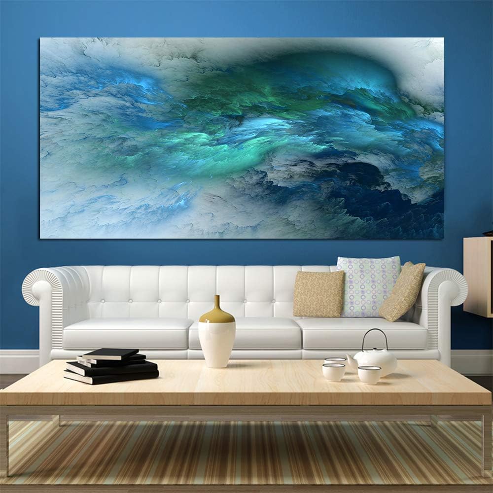 NIMCG Arte abstracto estilo color lienzo irreal pintura de la pared sala de estar decoración familiar grande colgante de pared dormitorio moderno impresión de la pared (sin marco) A1 50x100CM