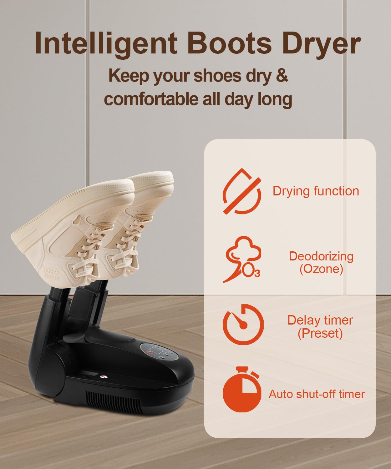 Portable Electric Boot Dryer, Shoe Dryer With Heat Blower