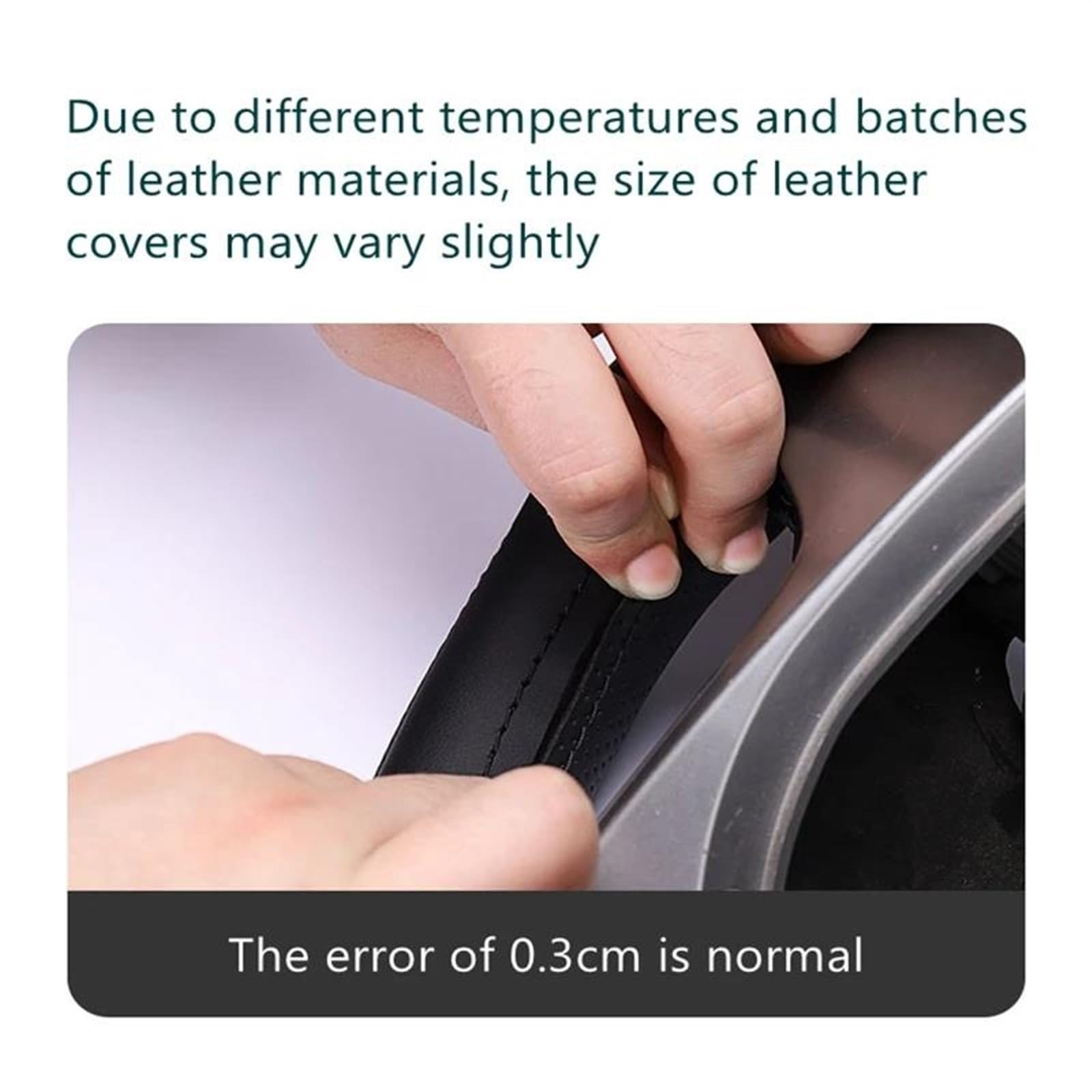 Maßgeschneiderte Lenkradhülle Aus Geflochtenem Leder Für Den Autoinnenraum Für Hyundai Für Elantra 4 2016 2017 Für Solaris 2017 Für Accent 2018. Teile(Bianco)