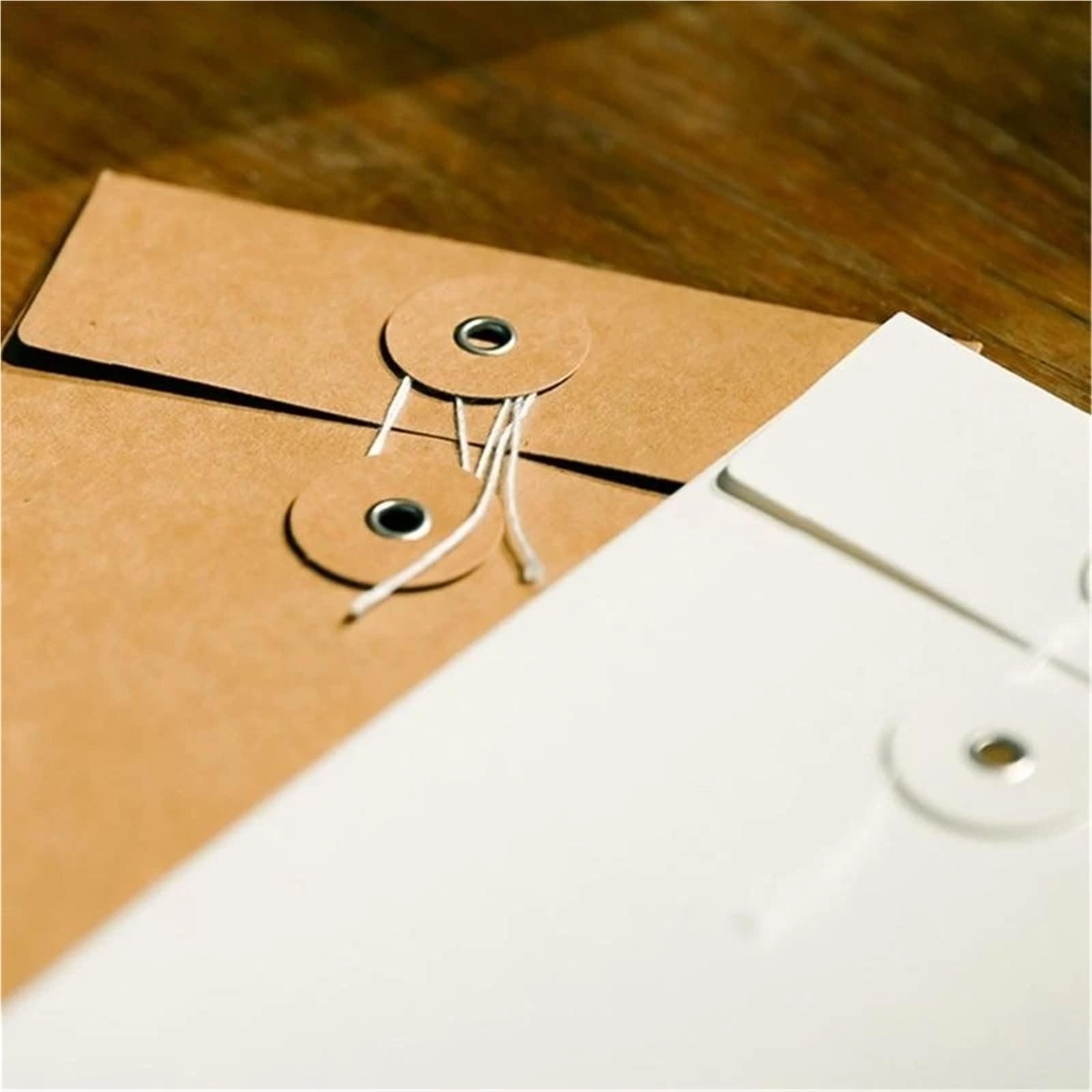 Lot de 200 enveloppes en papier cartonné marron de 17 x 11,4 cm (B)