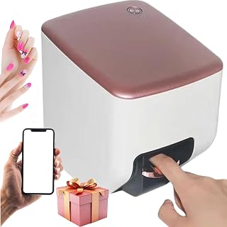 3D Smart Art Nail Printer, Customizable Nail Art Painting Machine, Electric Mini Nail Art Printer, 1200 Dpi Print Clarity Nail Printer,Identify Nails, Fast Drawing in 10S, for Girls' Home Nails