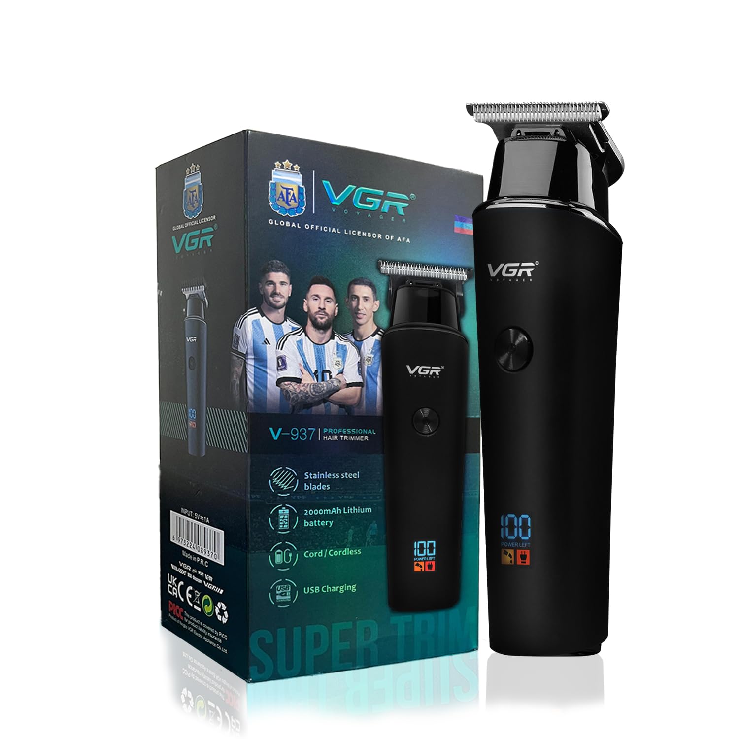 VGR V-937 Professional Corded & Cordless Hair Trimmer Runtime:500 minutes (Black) (B09YYR24B7) Amazon Price History, Amazon Price Tracker
