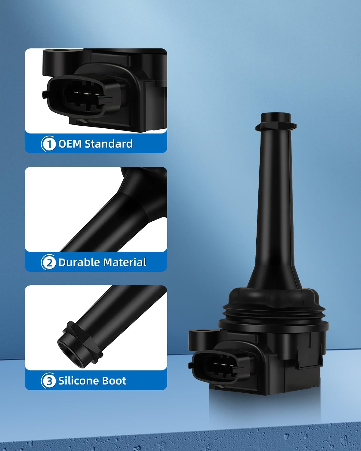 eccpp uf341 5 ignition coils with 5 iridium spark plugs 7092,coils packs,for volvo 1999 2000 2001 2002 2003 2004 c70 2001 2002 2003 2004 2005 s60,uf341 9125601 30713416 5c1320 uf341 5 ignition coils for 5 iridium spark plugs